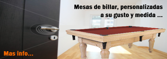 Mesas Profesionales de Billar, Medidas, Dise�os y Precios.